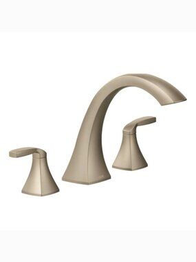NWT Moen Voss Warm Brushed Nickel Roman Bathtub Handles & Spout Tub Trim Kit